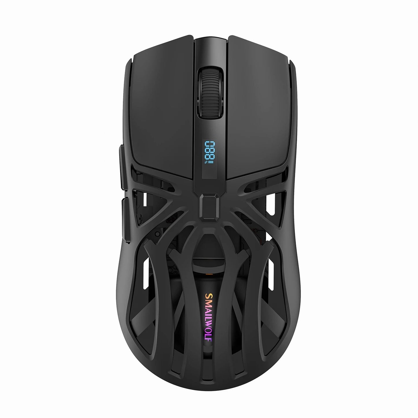 Mouse Gamer Sem Fio Ergonômico SmailWolf RS8, Tri-Modo com Design Oco Ultraleve, 1000Hz e Bateria de Longa Duração