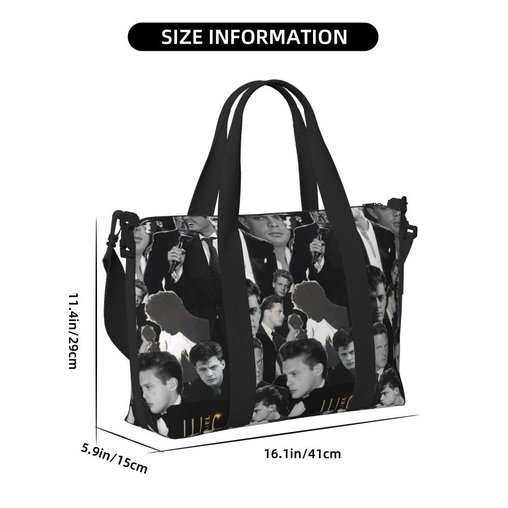 El Sol De Mexico Luis Miguel Beach Travel Bag Large Capacity Tote Bags for Gym Sport Women Shopping Duffle Shoulder Bag