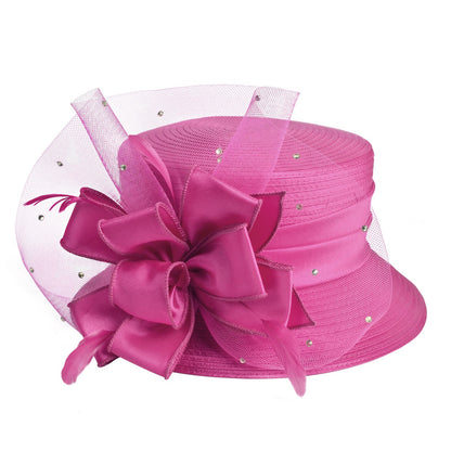 Chapéus de igreja elegantes e sofisticados para mulher, com diamantes, 2025, chapéus de casamento, fascinators para mulher