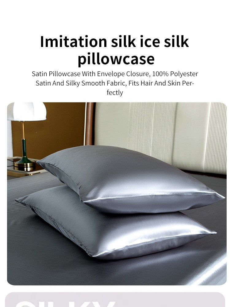 1pcs Pillowcase for Hair and Skin, Silk Satin Pillowcase Pillow Cases Set of Silky Pillow Cover with Envelope Closure