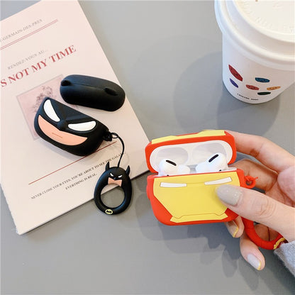Capa Batman para Airpods Pro 2, Capa de Silicone à Prova de Choque 3D Desenho Animado para Airpods 4 3 2 1 Capa Protetora Funda Meninos Crianças