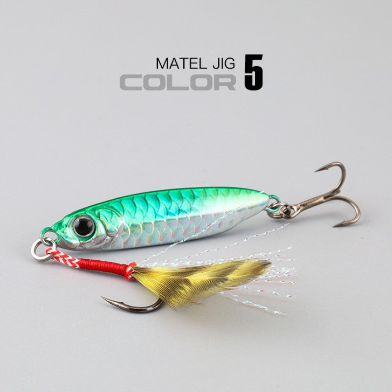 1 unidade isca artificial de metal Jig 7g 10g 15g 20g 25g 30g Isca de pesca Shore Casting Jigging Isca de pesca de água salgada Shore Casting
