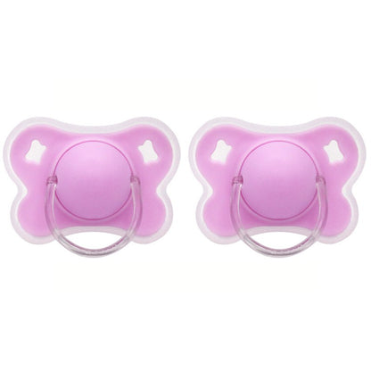 4-Color Silicone Baby Pacifier with Thumb & Round Nipple,Daily Use Flower Design Soother Pacifier with Cover for Kids