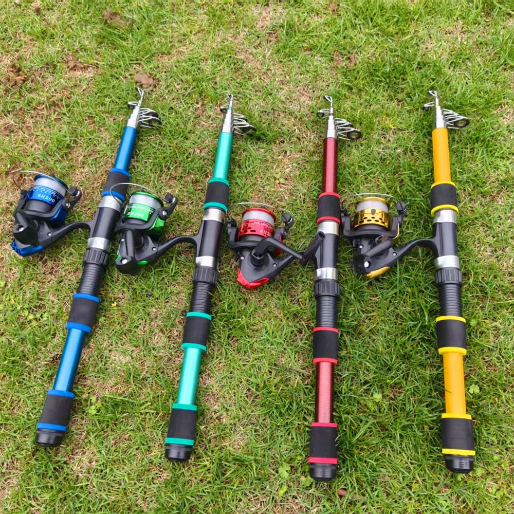 Combo Vara e Carretilha de Pesca Santa King - Kit Completo de Pesca com Vara Telescópica e Carretilha, Iscas, Anzóis, Conjunto de Vara para Viagem