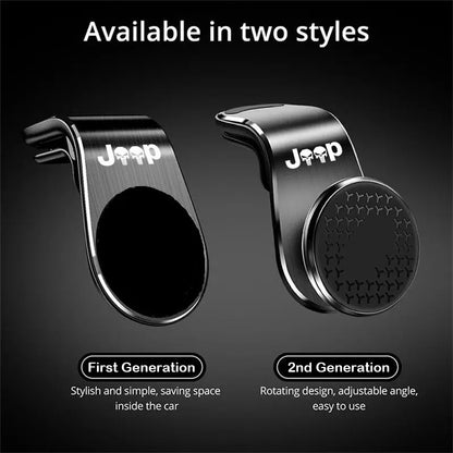 Magnetic Car Phone Holder Air Vent Clip Mount For Jeep Renegade Compass Grand Cherokee Wrangler jk Gladiator Car Accessories