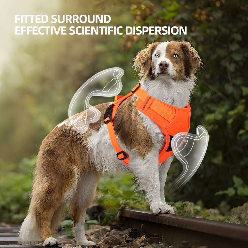 Colete Peitoral para Cães Sem Puxar, Reflexivo, Nylon, Ajustável, para Cães de Porte Médio e Grande, Colete de Segurança Veicular para Caminhada e Corrida.