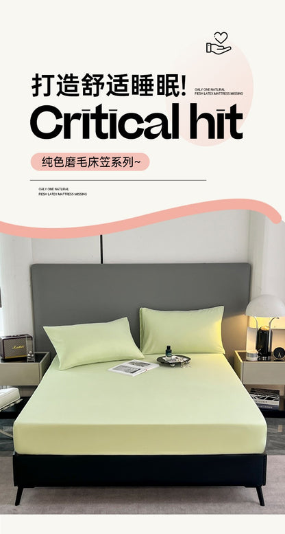 A 3-piece solid-color bed cover and pillowcase set, including 1 bed cover +2 pillowcases (without cores), machine washable