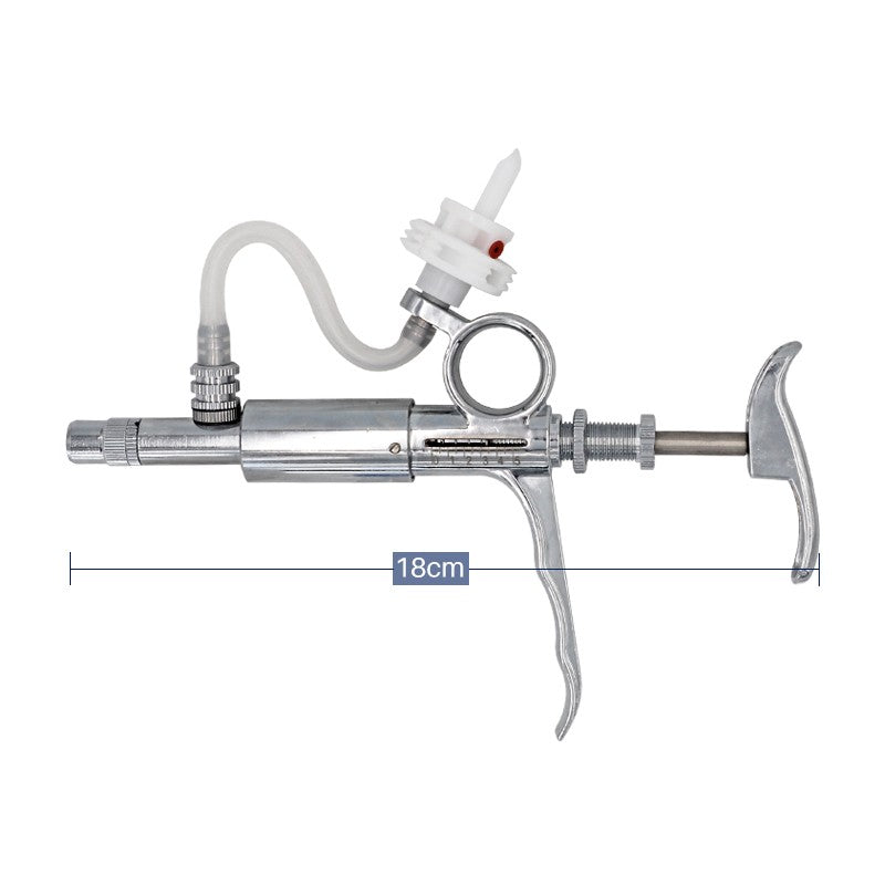 Seringa Contínua Automática Para Gado de 0,5~5ml, Equipamento Veterinário Com Garrafas, Vacinação, Garrafa Dupla de Vacina