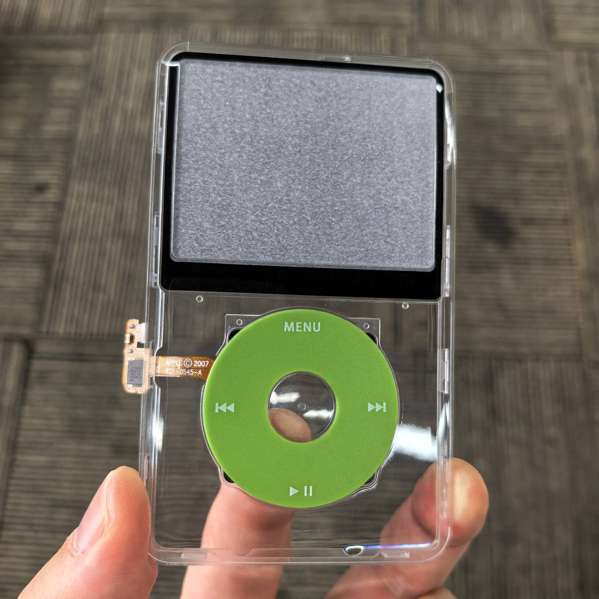 Clear Faceplate Transparent Front Housing Case with Clickwheel Flex Button Kit For iPod Classic 6th 7th Gen 80GB 120GB 160GB