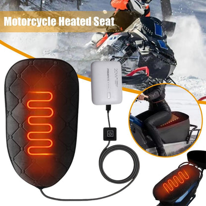 1pç Almofada Aquecida para Assento de Motocicleta USB Almofada Aquecida para Moto Scooter Quente Almofada Aquecida para Veículo Elétrico 2026