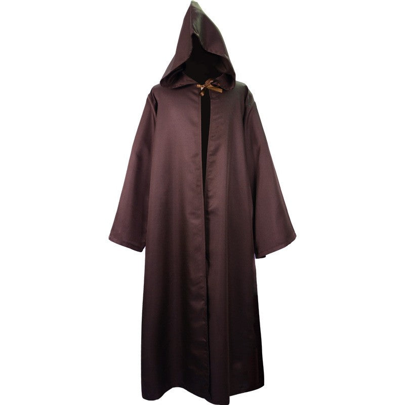 Obi Wan Kenobi Men Robe Jedi Knight Tunic Costume Hooded Uniform Full Set for Halloween Carnival Role Playing Costume