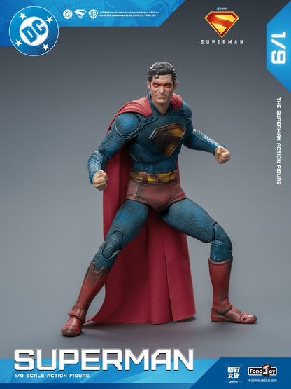 2025 Boneco de Ação Original Fondjoy David Corenswet Superman 1/9 Novo Boneco Superman Articulado em PVC Brinquedo Infantil Presente para Menino