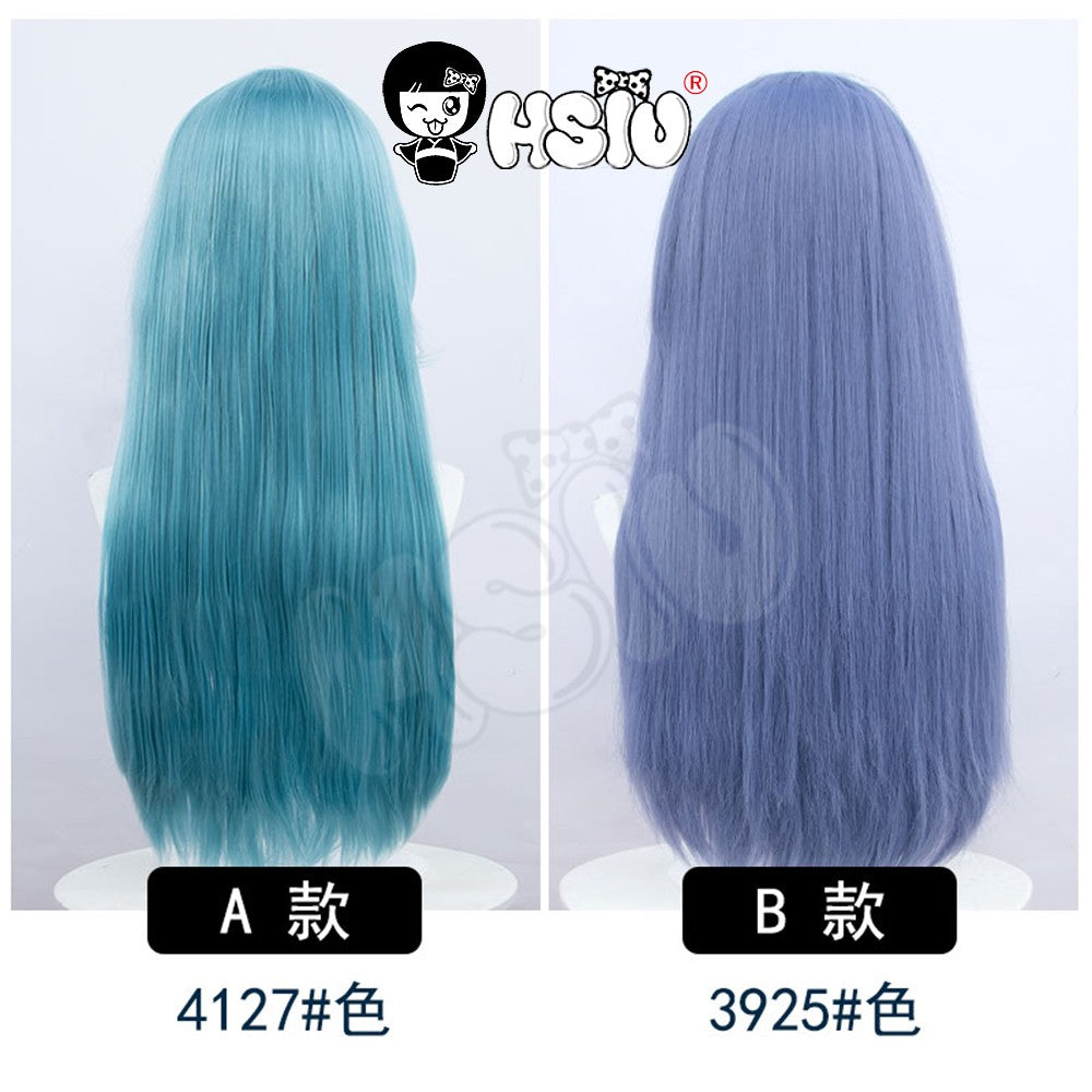 ?HSIU Brand?26 Colors 60cm Long Straight Hair Pink Gray  White purple Black pink Fiber synthetic wig + Free brand wig net