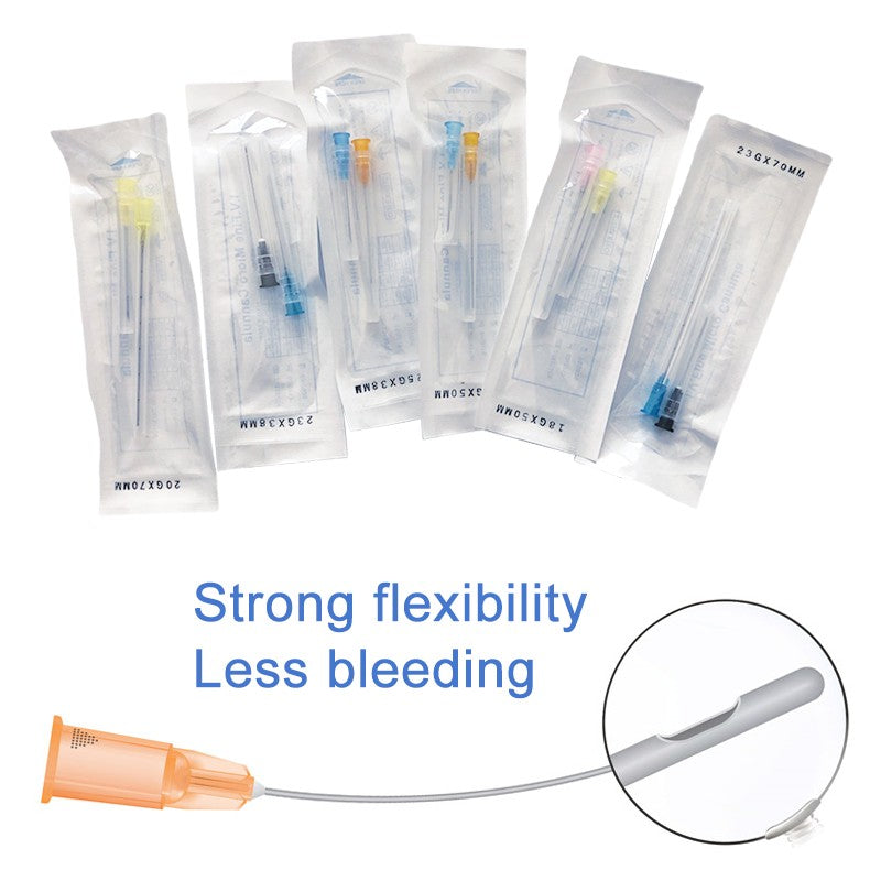 Sterile 22G 50mm 25G 50mm Micro Blunt Cannula Disposable  Blunt Tip Needle Stainless Steel Micro Cannula