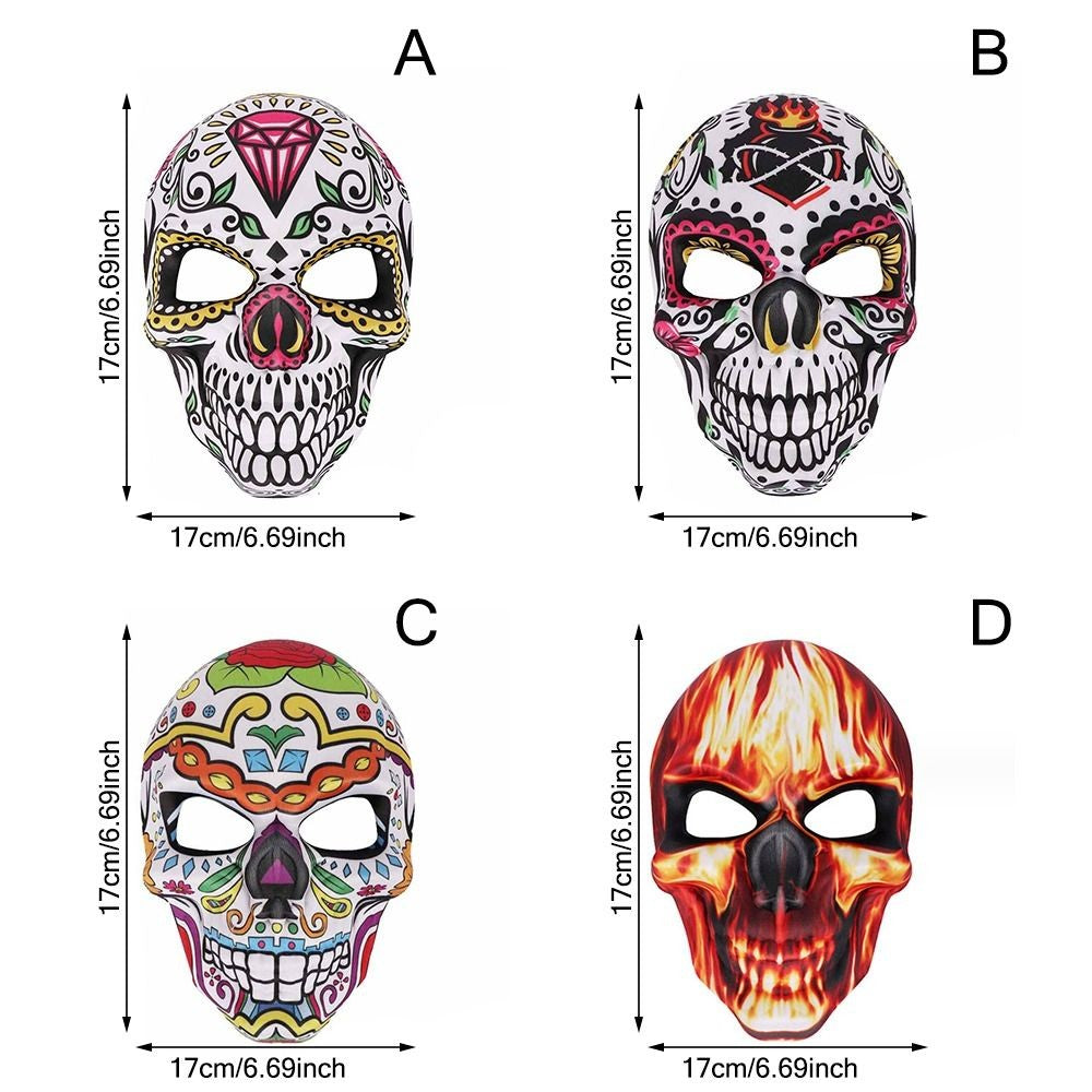 Adult Halloween Skull Mask Novelty DIY Cosplay Mask Full Face Day of The Dead Masks