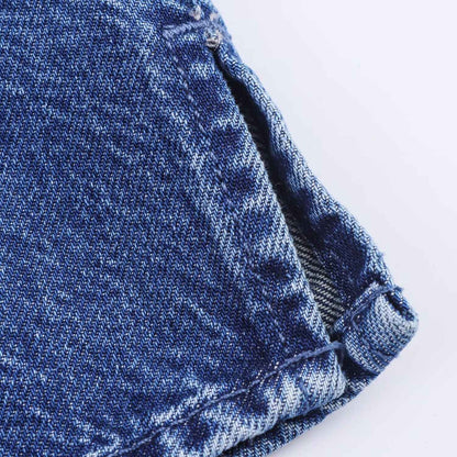 European style new women's fashion all-match temperament lotus leaf lace V-neck long-sleeved denim shirt