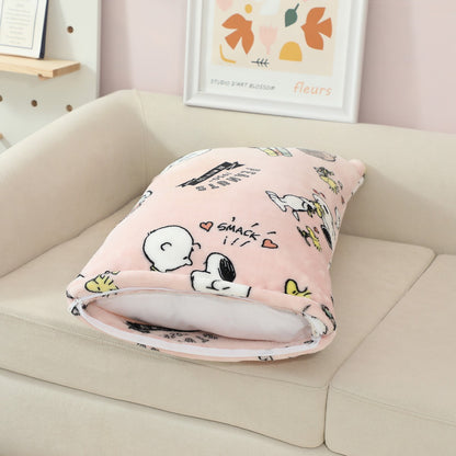 Snoopy Plush Blanket Comfortable Cartoon Snoopy Pattern Printing Flannel Blanket Office Nap Blanket Bedroom Bedspread Girl Gift