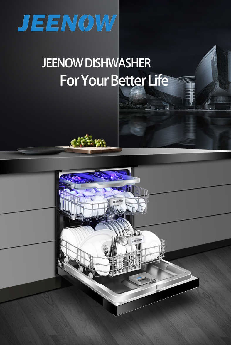 Stainless Steel Dishwasher, 8 Program Freestanding Dish Washing Machine, 598x600x845mm Premium Electric Kitchen Appliance