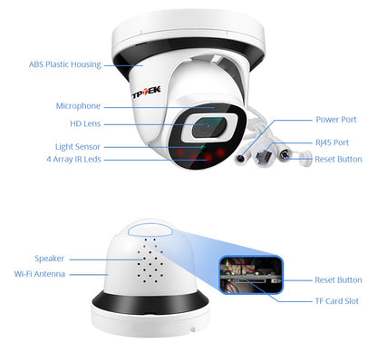 4MP IP Wifi Camera Wi-Fi 2MP 1080P Surveillance Camera Indoor Home Two Way Audio Wireless Security Camara 2.8mm Video CamHi Cam