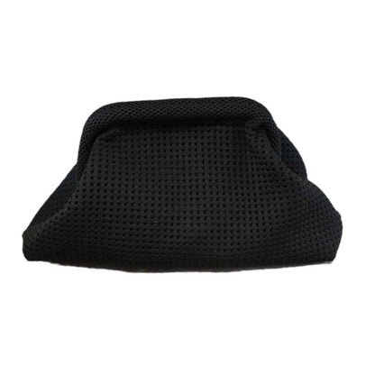 Cosmetic Bag Polyester Summer Beach Clutch Bag Soft Breathable Hollow Out Pouch Elastic Large Capacity Purse Girls