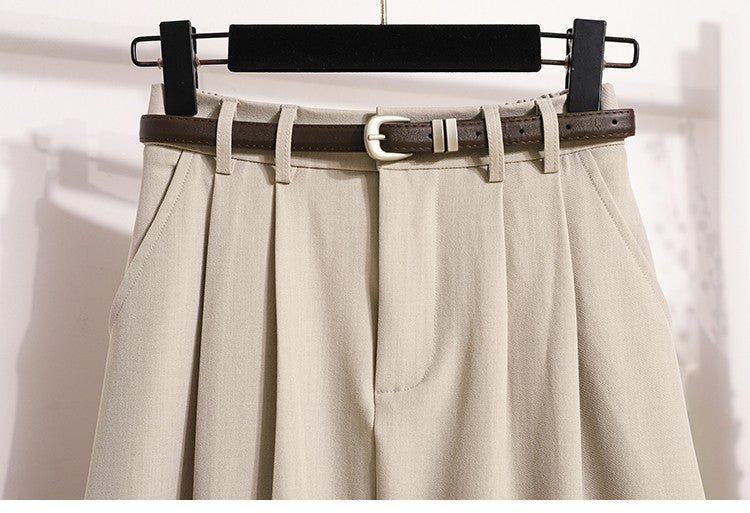 2025 Plus Size Skirts for Women Autumn Elegant Solid Women's Wrap Umbrella Skirts Korean High Waisted Suit Pleated Skirt