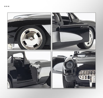 1:32 Alloy Diecast Mustang GT Classic Vintage Car Model Pull Back Car Miniature Vehicle Replica For Collection Gift for Kid