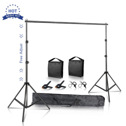 Photography Backdrop Stand Photo Studio Background Backdrops Chromakey Green Screen Support System Frame Carry Bag Light Kits