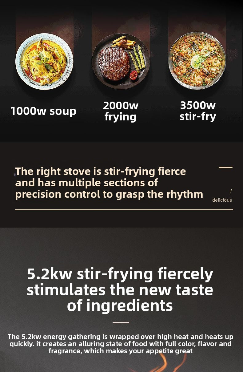 Dual Fuel 3500W Gas Electric Cooker Household Concave Induction Cooktop Class Energy Built-in Countertop Natural Gas Easy Table