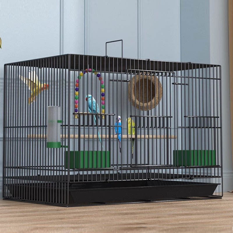 Gaiola para pássaros grande dobrável papagaio canários visualização reprodução antiferrugem metal pet gaiola ninho decoração com bandeja alimentador suporte de brincar viga