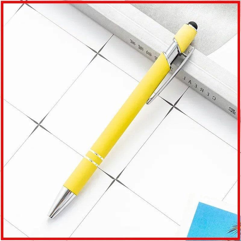 100 Pcs Light - Metal Capacitive Universal Touch Screen Stylus Ballpoint Pen Free Custom Logo Writing Stationery Office Gifts