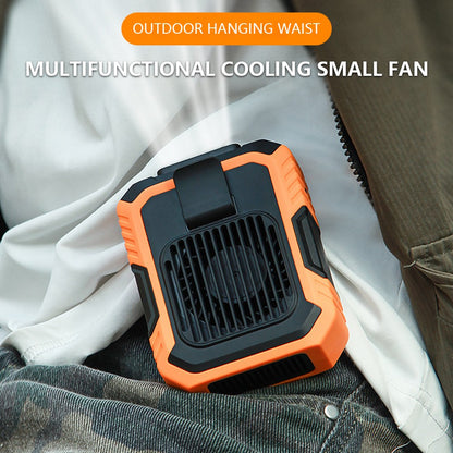 Mini Ventilador Portátil de Cintura 3 Velocidades 4000mAh Ventilador Pessoal Vestível Power Bank de Emergência para Canteiro de Obras/Fazenda/Viagem/Pesca