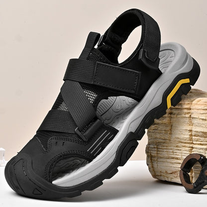 Non-Slip Sunnmer Fashion Flats Men's Breathable Sandals Lightweight Outdoor Sport Sandals Anti-collision Toe Male Beach Shoes