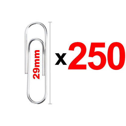 29mm Metal Silver Paperclip Stationery Binder Clip Bookmarks Paper Clips Organizers for Paper Documents Office School Supplies