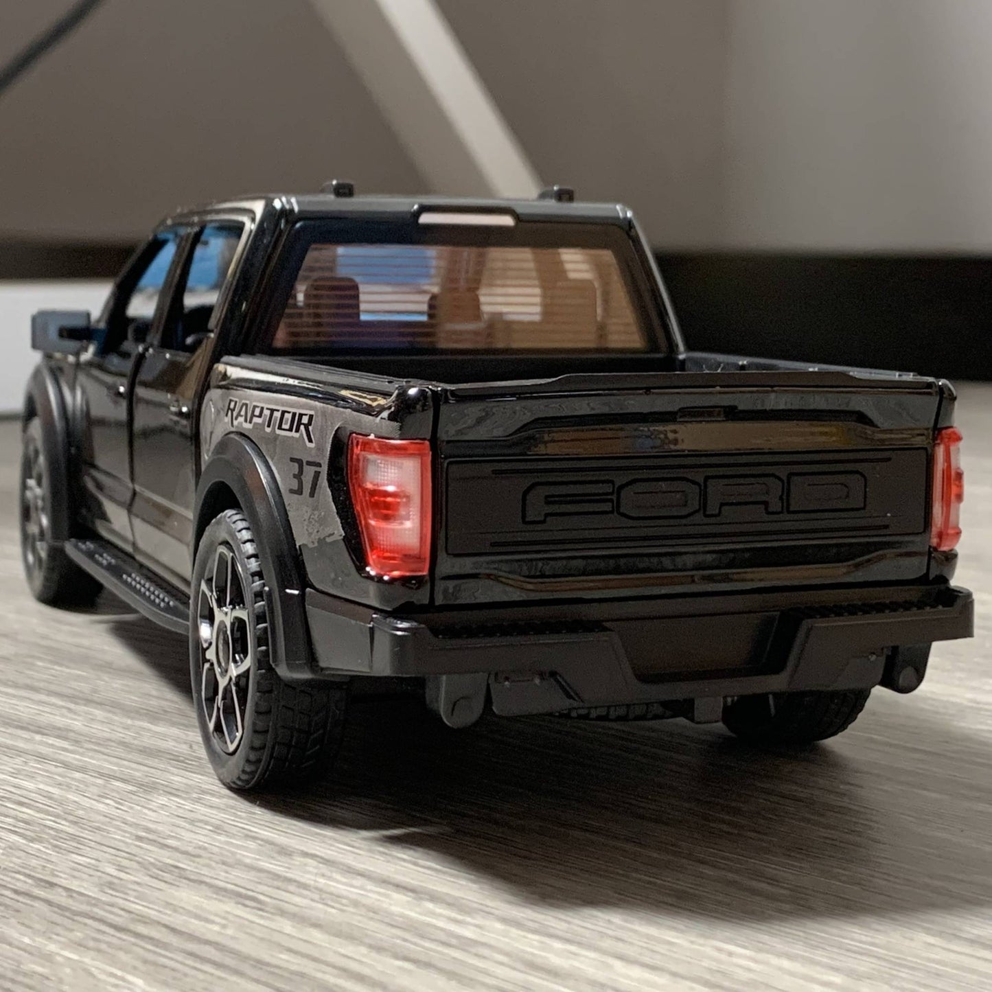 Caminhonete Ford Raptor F150 de Liga Leve, Escala 1:20, Veículos Fundidos e Brinquedos de Carro, Modelo Miniatura para Crianças e Presentes