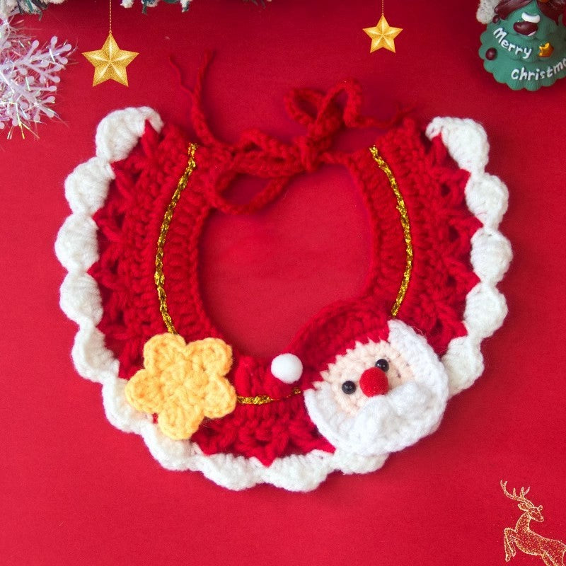 Cachecol de Natal para Pets Gatos Roupinhas Coleira de Natal para Gatos Roupinhas Decoração Fofa para Pets Laço Coleira para Cães Gatos Fantasia Roupa para Gatos Cachorros Gatinhos