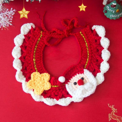 Cachecol de Natal para Pets Gatos Roupinhas Coleira de Natal para Gatos Roupinhas Decoração Fofa para Pets Laço Coleira para Cães Gatos Fantasia Roupa para Gatos Cachorros Gatinhos