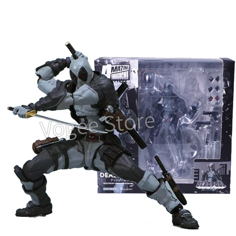 Amazing Yamaguchi Deadpool & Wolverine Boneco de Ação Colecionável PVC 16cm Mutantes X-Men Ultimate Super Herói Modelo Boneco Presente