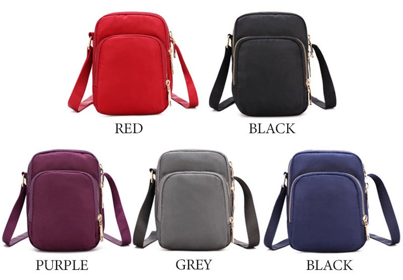 MultiLayer Waterproof Women Shoulder Bag Multifunctional Wallet Crossbody Bag Outdoor Sports Lightweight Phone Purse With Zipper