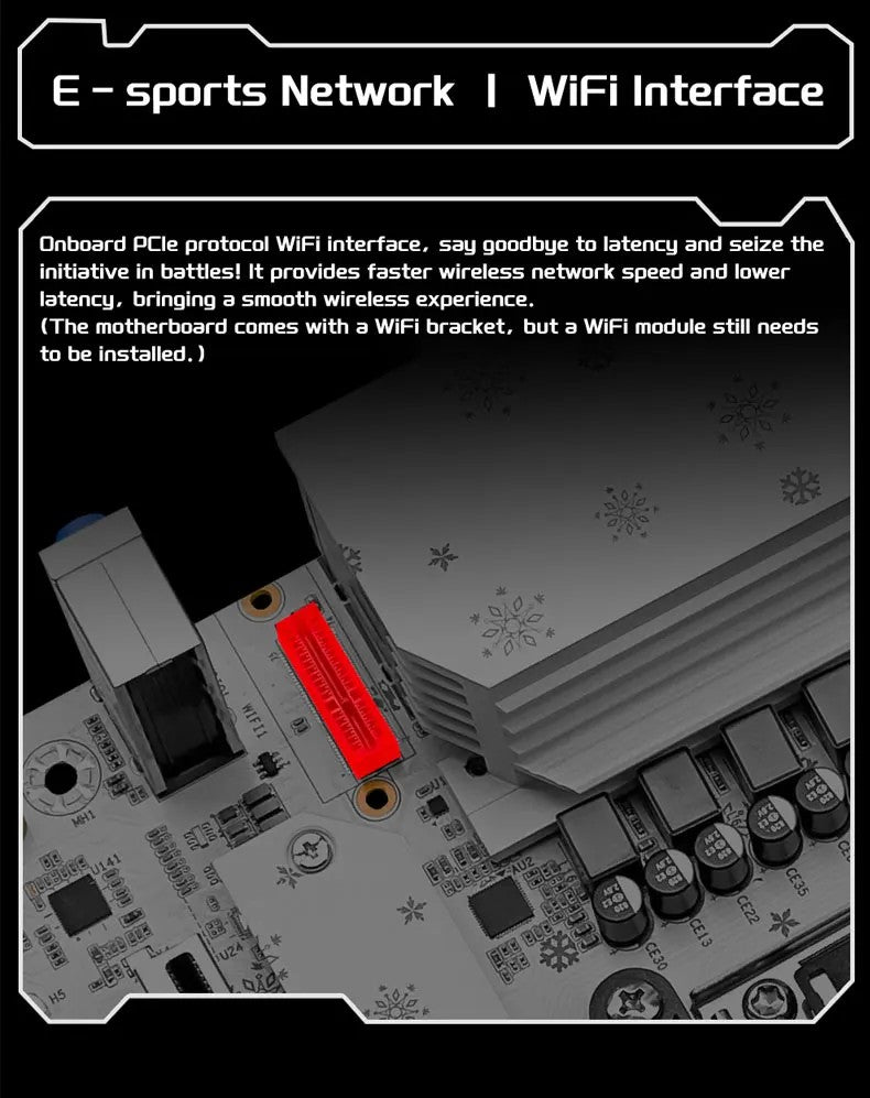 Placa-mãe JGINYUE B650M PRO V2 AM5 M-ATX para processadores AMD® Ryzen™ 7000/8000/9000 Series DDR5 RAM de até 96GB e 3 Slots M.2 para computadores (sem Wi-Fi)