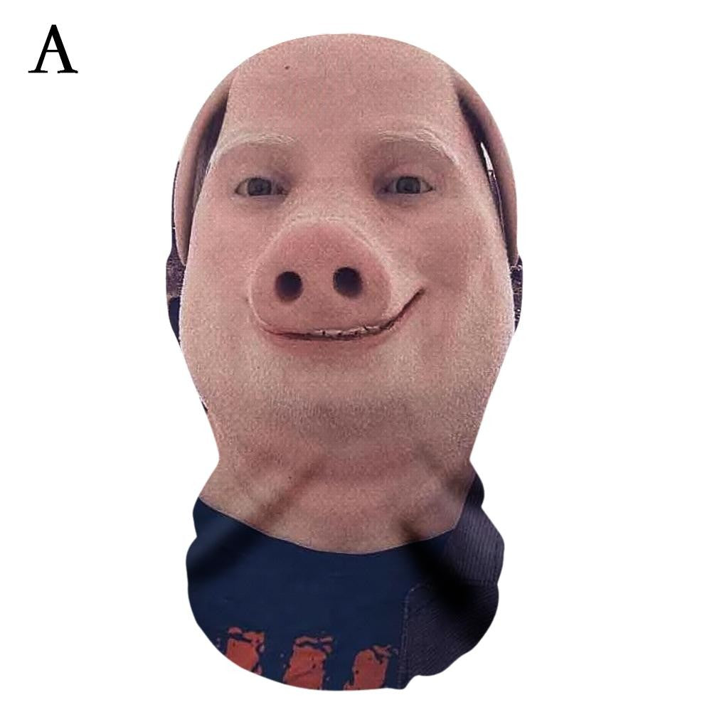 John Pork Smiling Interesting 3D Printed Seamless Mask Head Cover Party Cosplay Props UV Protection Shield Ronaldo Pattern Gift