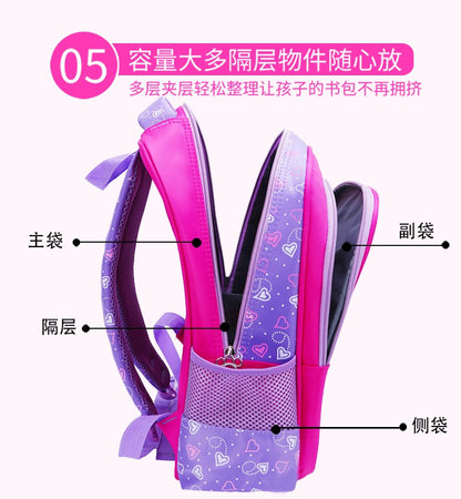 Disney princess Children cartoon primary bag for school reduction bag girl boy 1-3 grade Frozen Elsa bag for school kid backpack