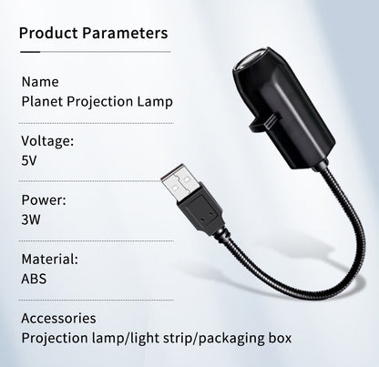 Projection Light 5V USB Direct Insertion Planet Christmas/Halloween Theme Replacement Light Ceiling Projection Light For bedroom