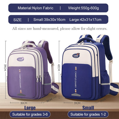 Mochila escolar estilo casual simples coreano para meninas, mochila para crianças do ensino fundamental e médio, bolsa para idades de 6 a 12 anos