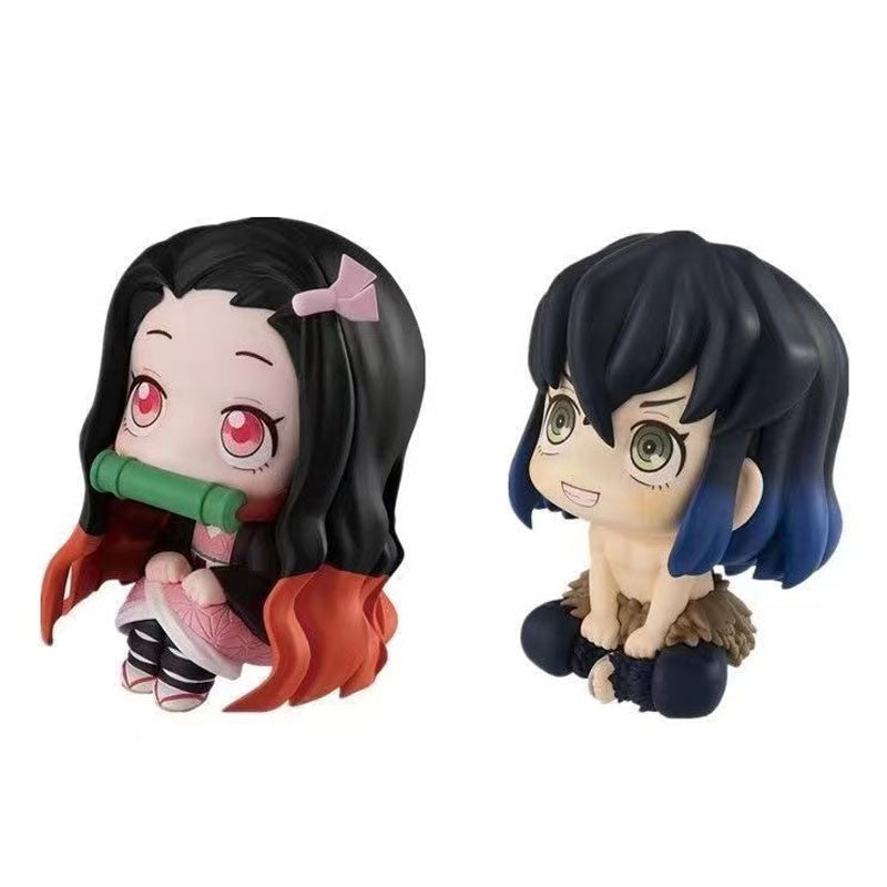 Anime Demon Slayer Boneco de Brinquedo 6cm Nezuko Tanjirou Zenitsu Inosuke Kyoujurou Kanawo Action Figures Modelo Brinquedo Presente de Natal de Aniversário Infantil