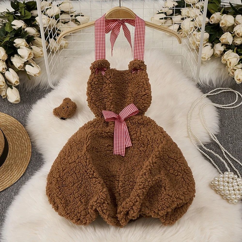 Bunny Complete Maid Cosplay Costume Set Ruffle Cosplay Vacation Halloween Outfit Halter Dress Set Outfit Costume Play Occasions