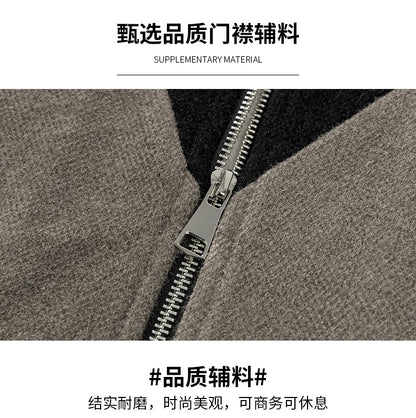 Winter Patchwork Woolen Jacket Men Hooded Short Trench Coat Thickened Warm Casual Business Social Overcoat