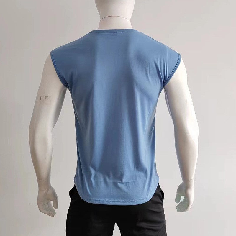 Summer Men's Mesh Gym Vest Quick Dry Loose Fitness Exercise Wide shoulder Sports Sleeveless Shirt Bodybuilding Tank Top