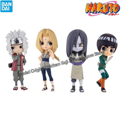 Em estoque Bandai Modelo Boneca Novo na caixa Naruto Qposket Jiraiya Tsunade Orochimaru Rock Lee Personagens de anime Garage Kit