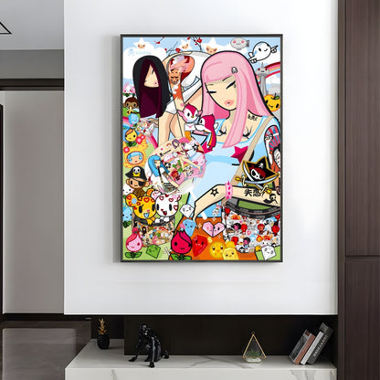 Cartoon Art Kawaii townTokidokiinside Poster HD art sticky wall waterproof home living room bedroom bar aesthetic decoration