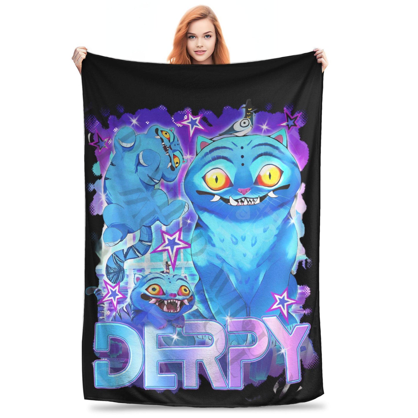 Kpop Demon Hunters Zoey Huntrix Blankets  Plush Vintage Soft Throw Blankets for Bedspread Summer,